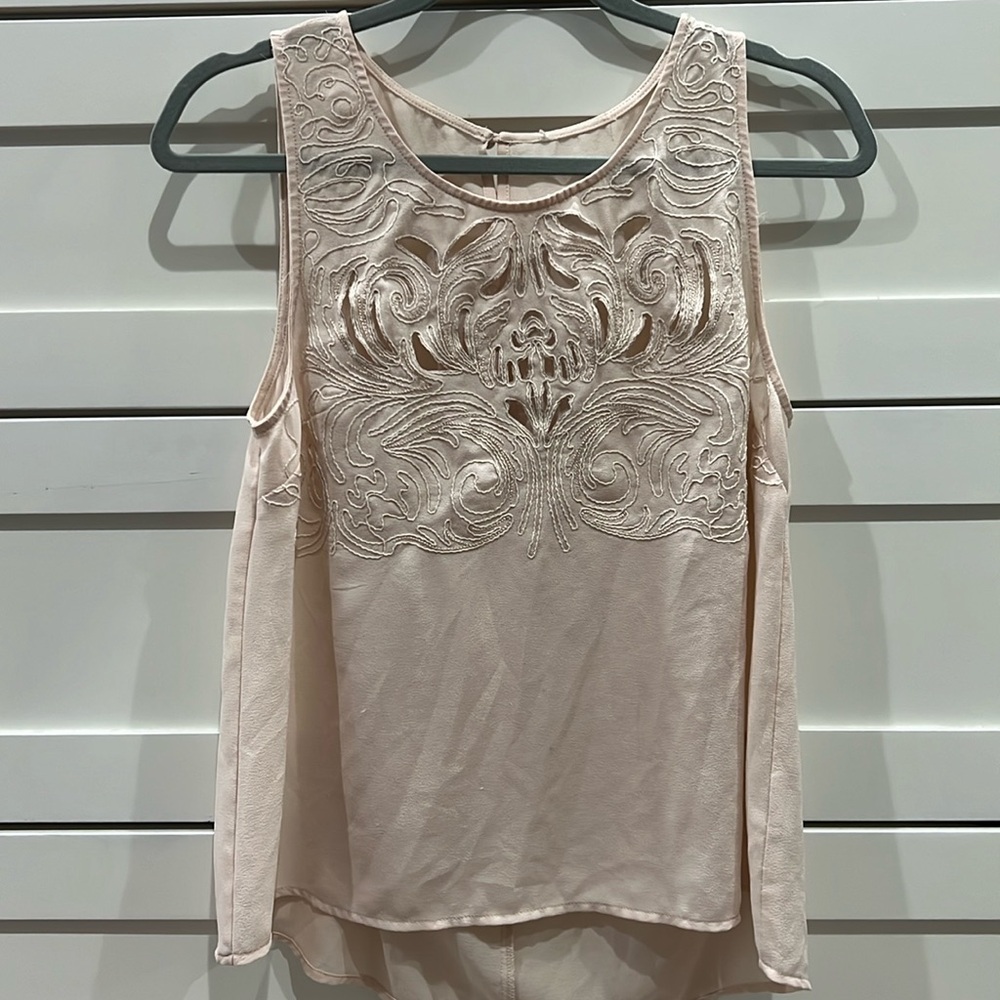 Cream Blouse with Cut Out Detail